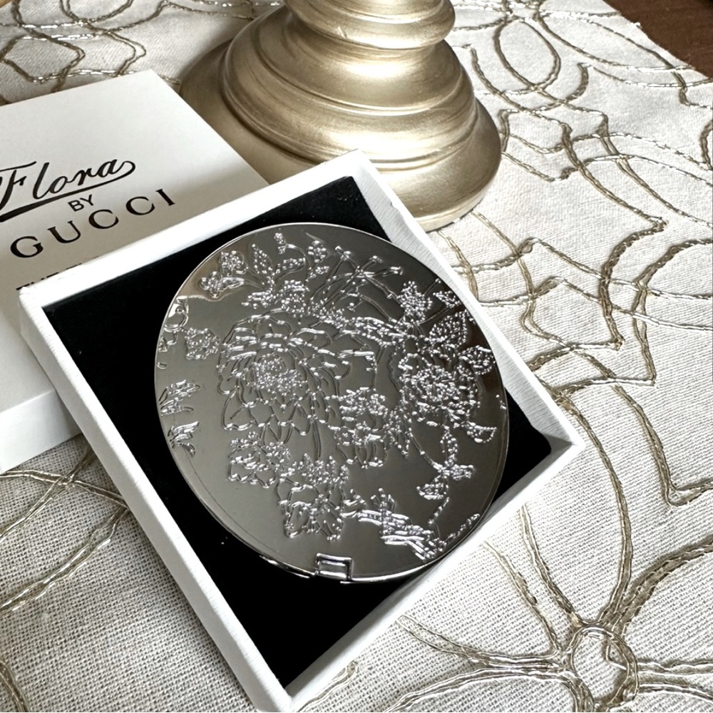 Gucci Silver Compact Mirror
